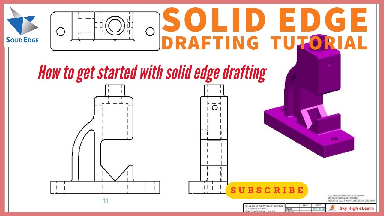 solid edge drafting tutorial for beginners | How to started with solid edge draft