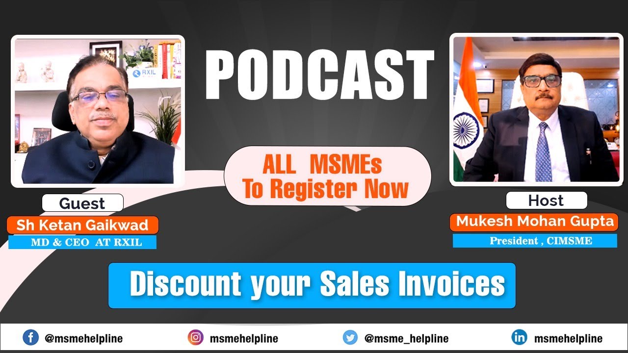 MSME to Register on TReDS to get Sale Invoice Discounting. MD & CEO RXIL Mr Ketan Gaikwad explained