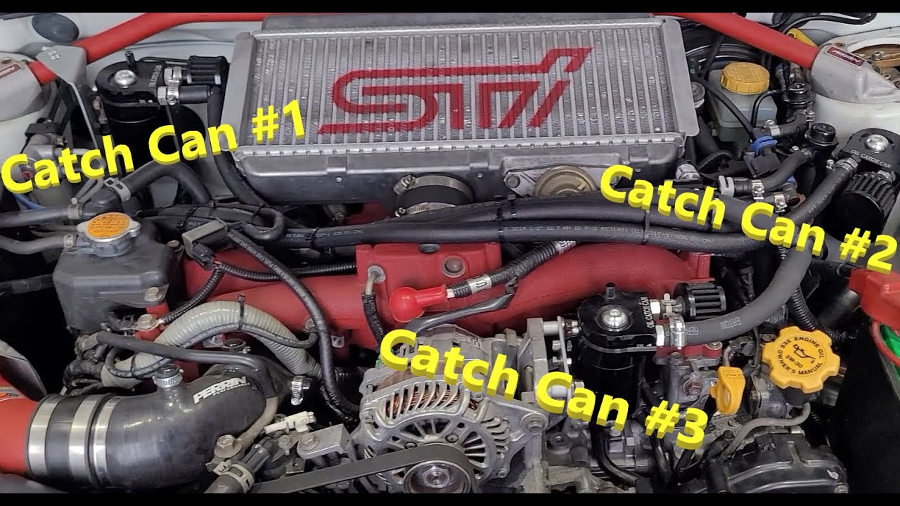 06 Subaru Impreza STI Oil Catch Can Setup