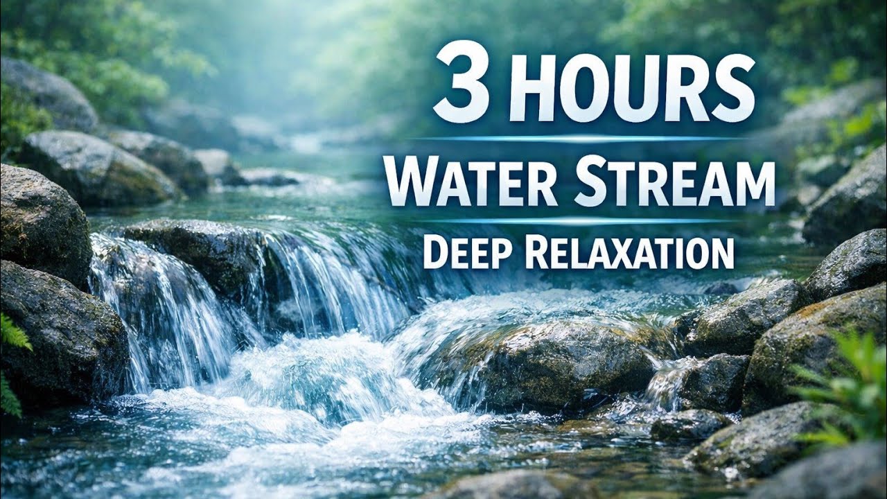 3 Hours Water Stream ASMR 🌊 Natural White Noise for Deep Sleep, Relaxation & Study