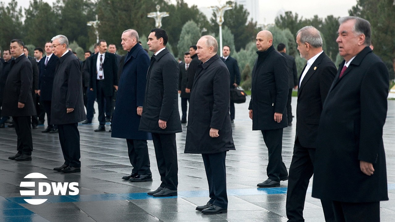 WELCOMING CEREMONY: Putin, Erdogan & Pezeshkian Attend Welcoming Ceremony in Ashgabat | AQ1Z