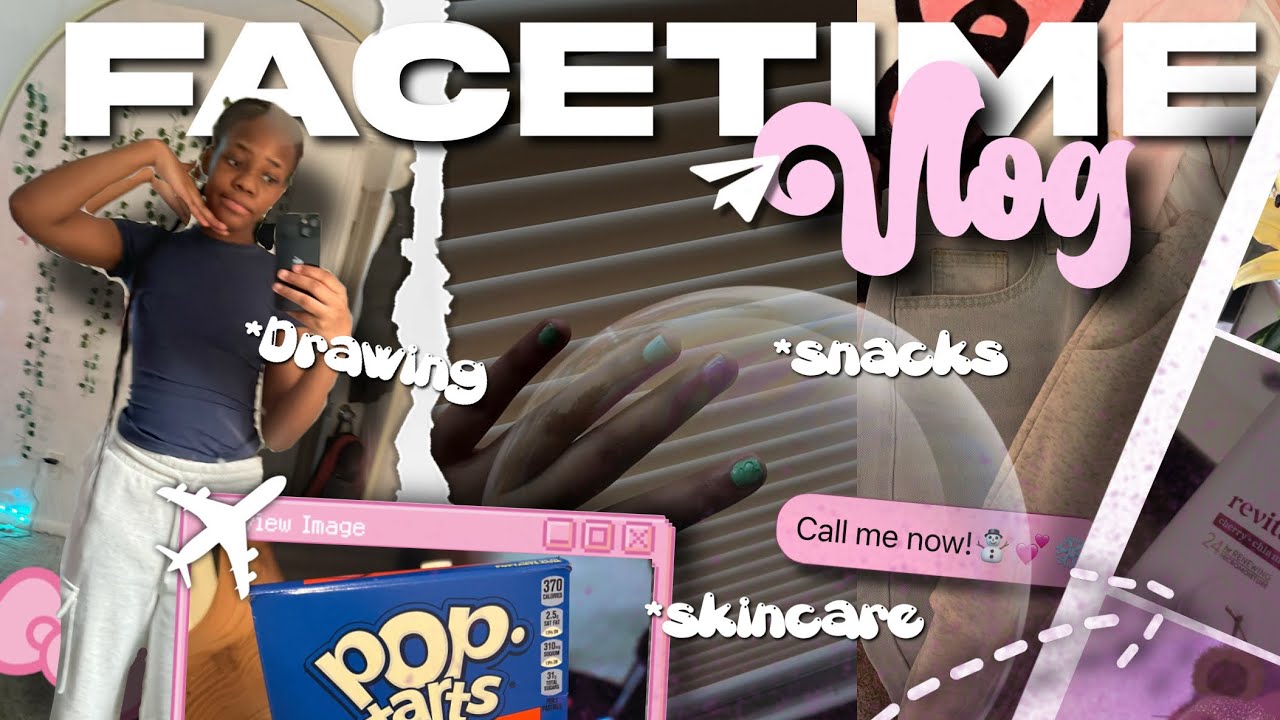 FaceTime vlog | *drawing , *snacks , *skincare .. ⛄️(short vlog) 