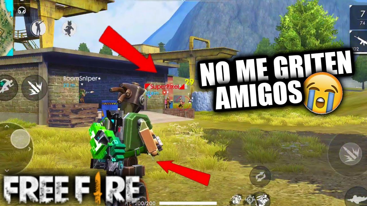 MIS AMIGOS SE ENOJAN CONMIGO Y ME REGAÑAN EN ESTA PARTIDA FREE FIRE c/ BoomSniper LaxxGMS Pixel