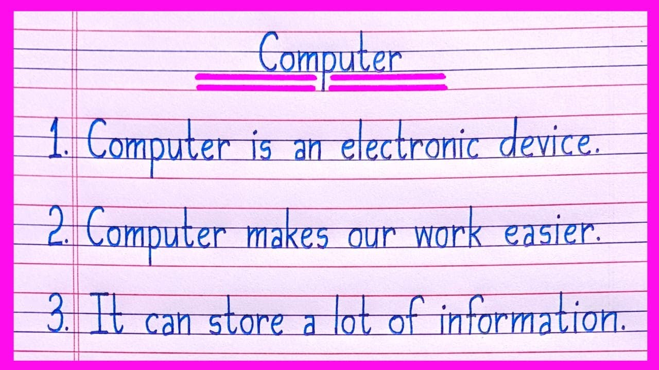 10 lines on Computer in english | Essay on Computer in english | Computer essay in english