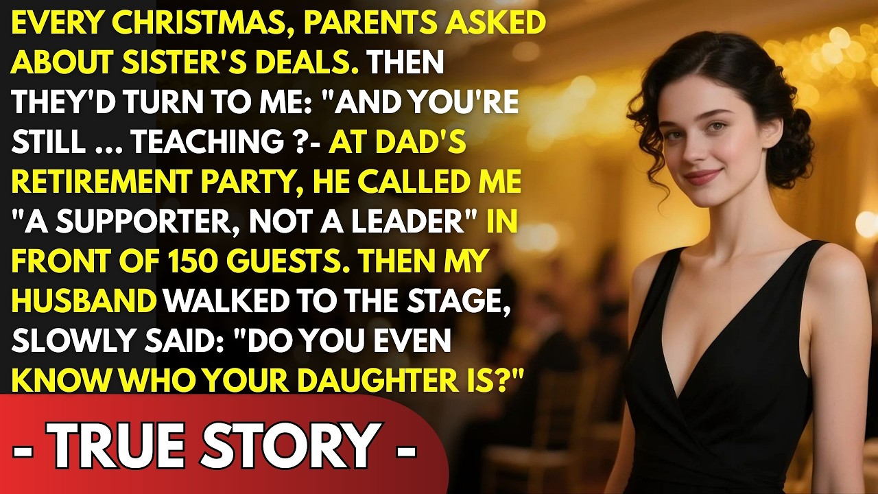 My Parents Humiliated Me at My Father's Retirement Dinner Then My Husband Revealed Who He Really Was