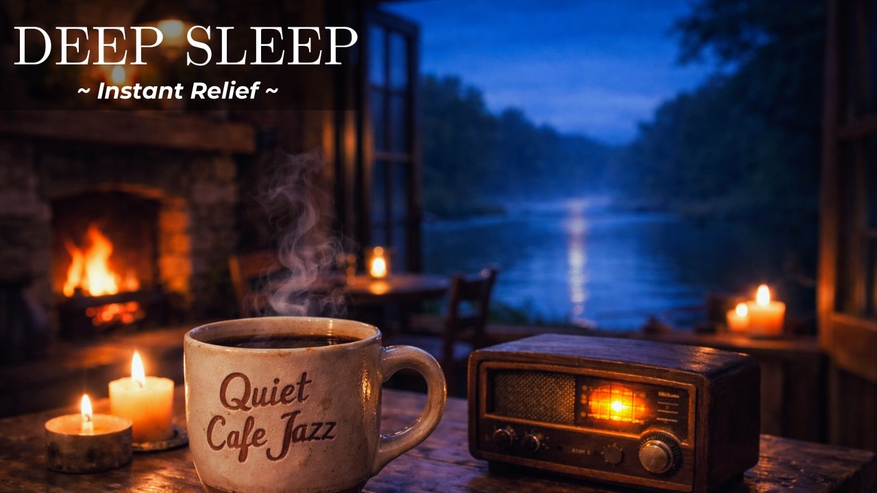 Midnight Moon Reflection in the Cabin ~ Deep Sleep Transition Piano