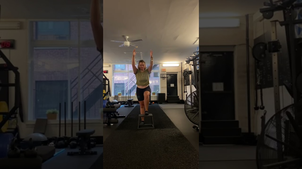120 degree reach step up with knee up | Narrow ISA
