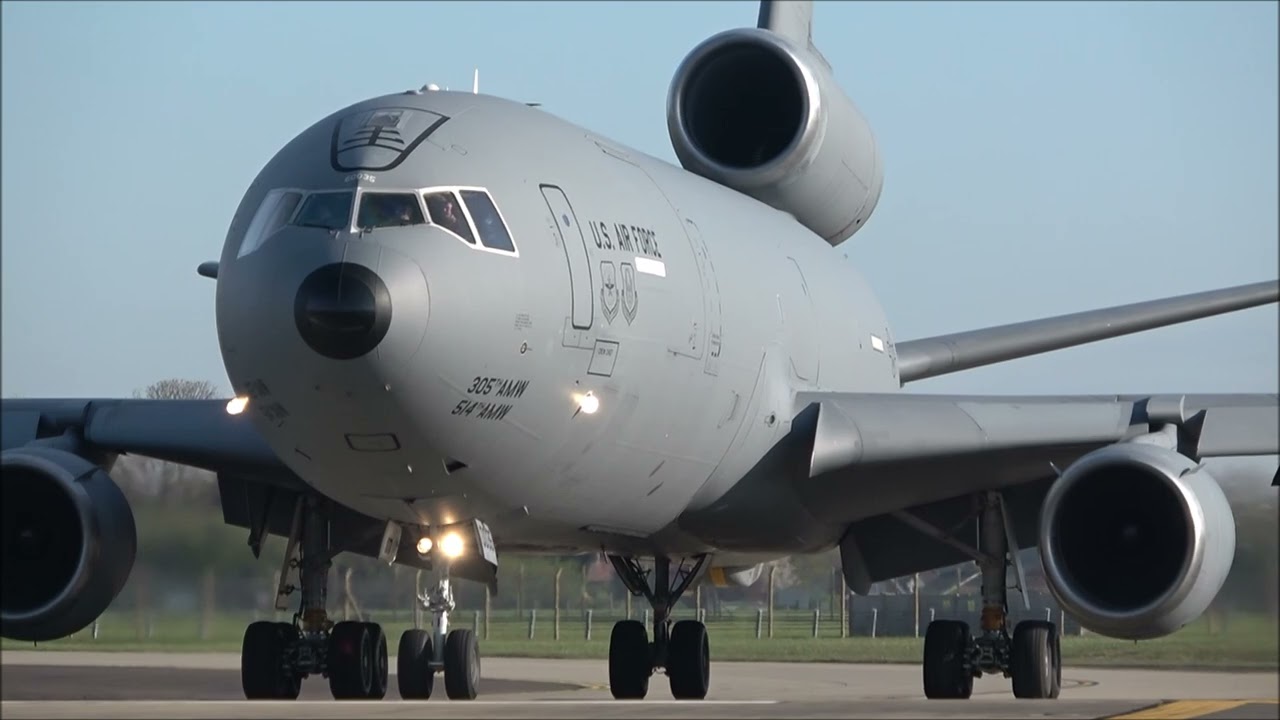 A busy day at RAF Mildenhall.