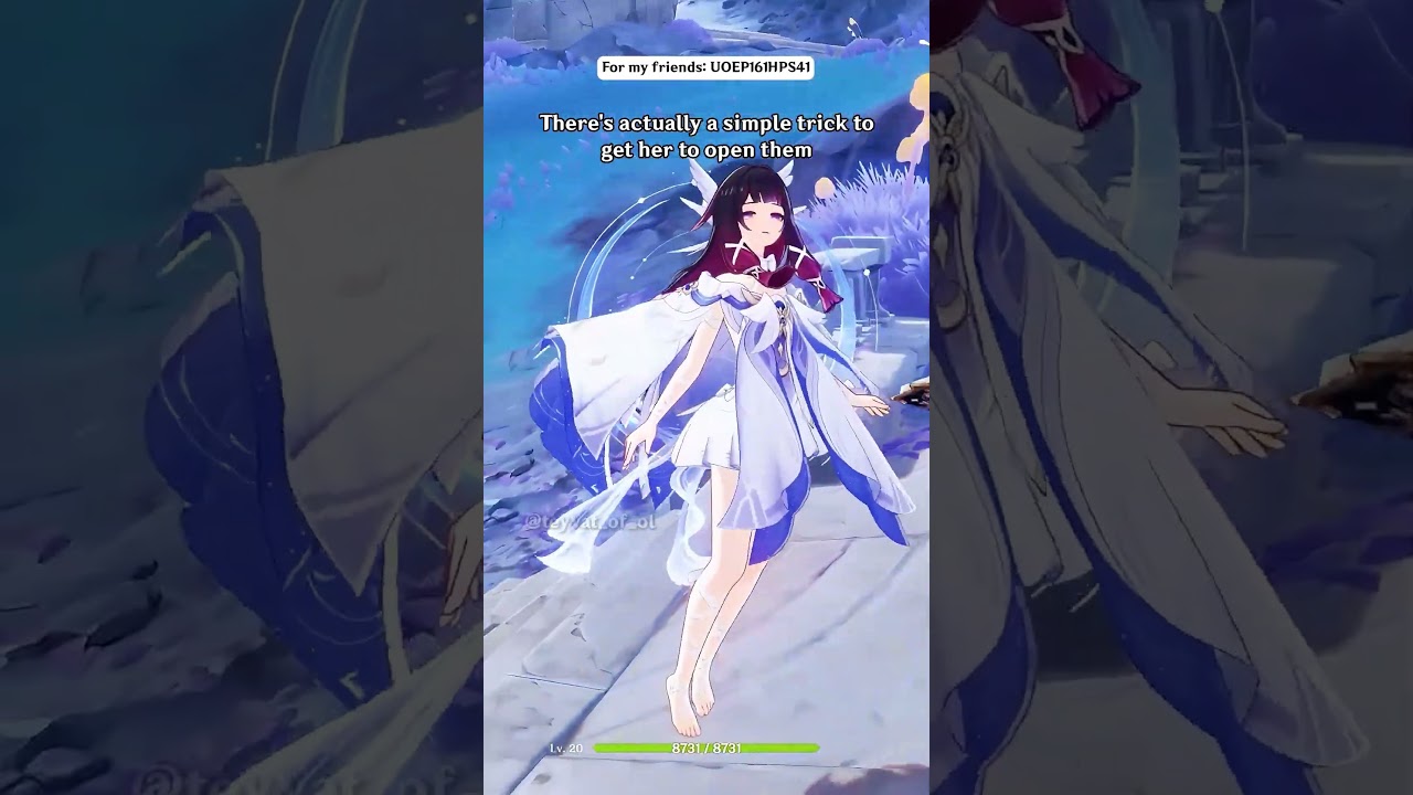 How to get Columbina to open her eyes.(code:UOEP161HPS41)#genshinimpact#genshinfunny#columbina#arle