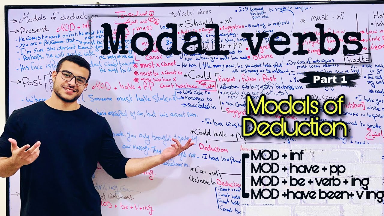 شرح الاستنتاج فى اللغة الانجليزية مع د/ عمر ❤️ ( شرح modal verbs - شرح modal verbs of deduction )