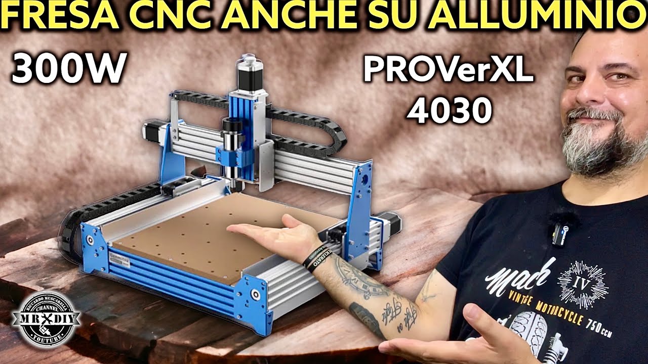 Fresatura e incisione su metallo, alluminio, plexiglass, legno. cnc Genmitsu PROVerXL 4030 da 300W