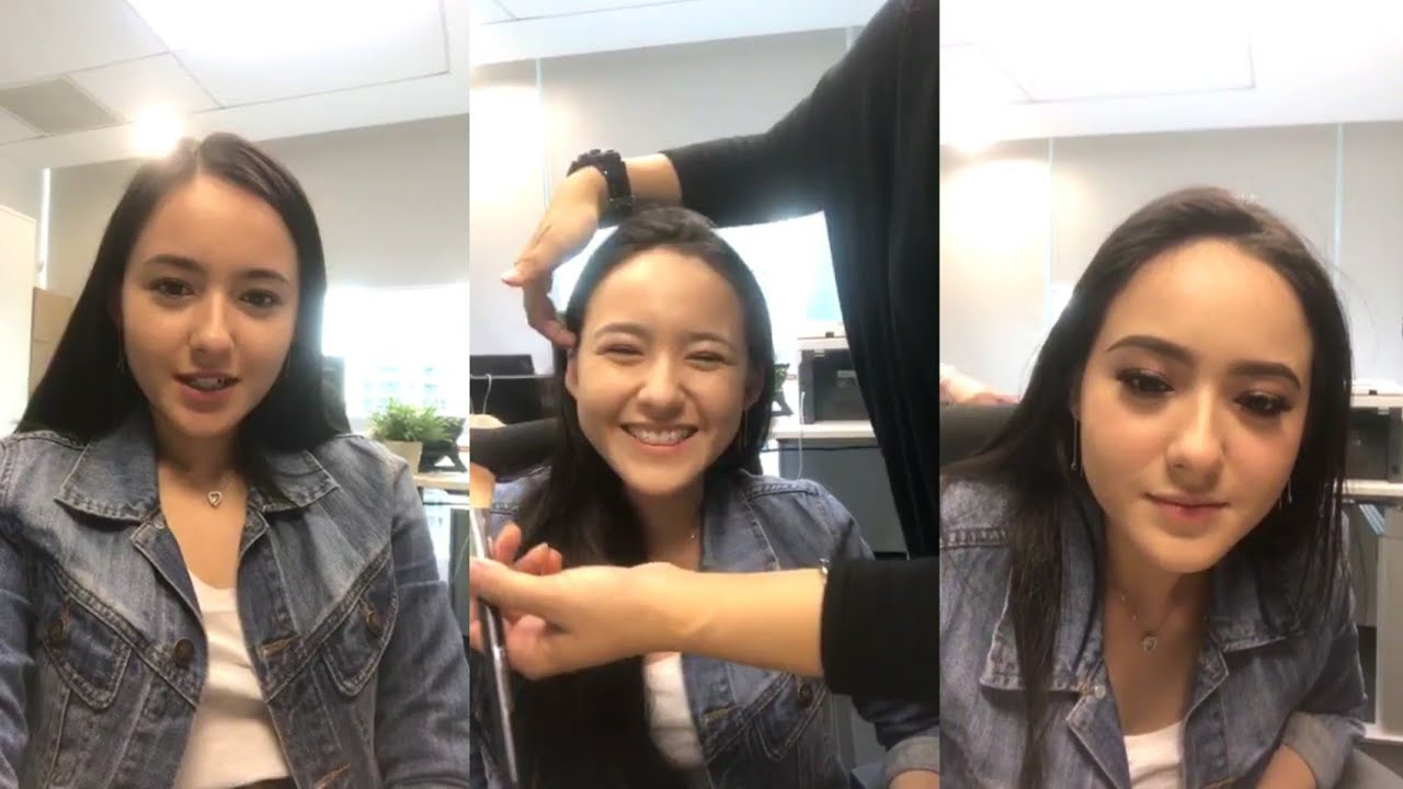 Hannah Delisha buat live makeup