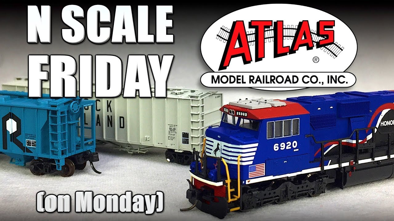 N Scale Friday Atlas SD60E Veteran Unit and Covered Hoppers