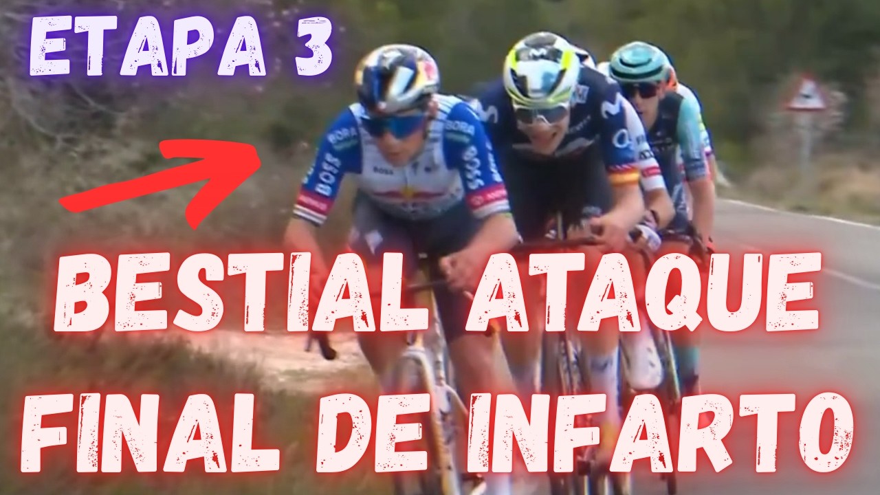 RESUMEN ETAPA 3 VUELTA A LA COMUNIDAD VALENCIANA 2026/BESTIAL ATAQUE DE REMCO PERO INEOS GANA