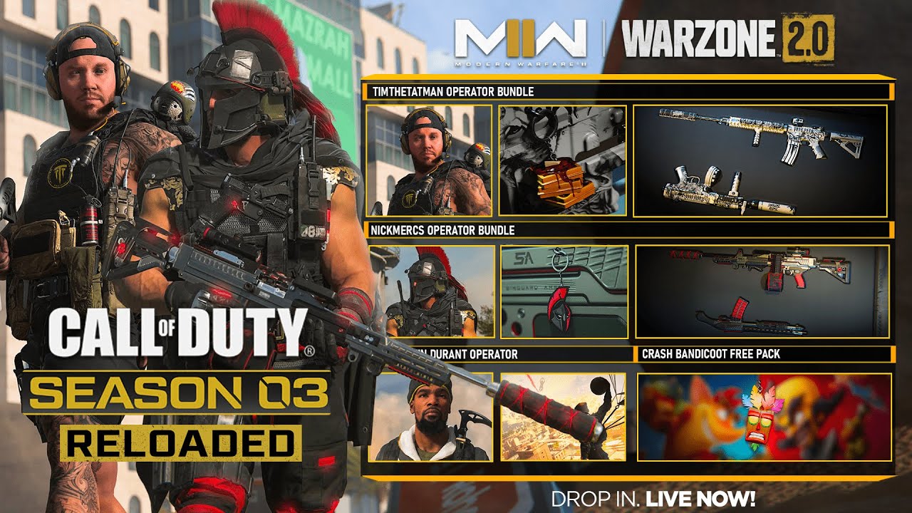 NEW TimTheTatman & NICKMERCS OFFICIAL Operator Bundles SHOWCASE! (MW2 Season 3 Reloaded Update)