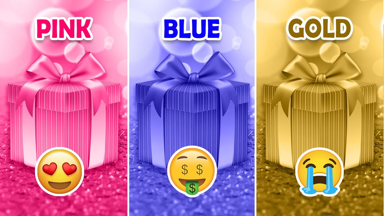 Choose Your Gift...! Pink, Blue or Gold 💗💙⭐️ How Lucky Are You? 😱 Quiz Rainbow