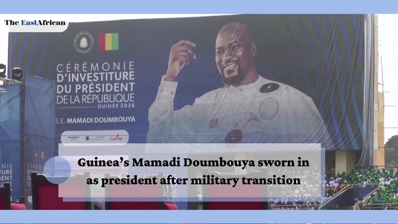 Guinea’s Mamadi Doumbouya sworn in as president after military transition