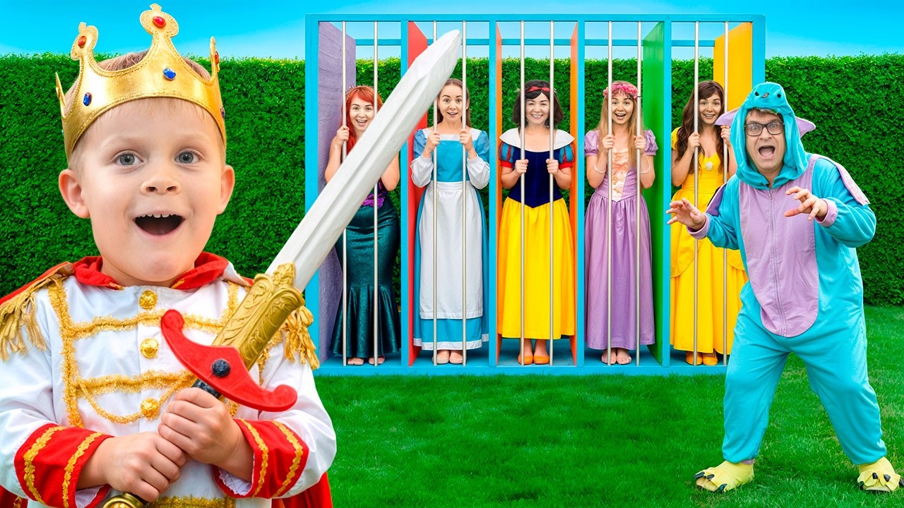 Prince Oliver Rescues the Princesses from the Dragon!