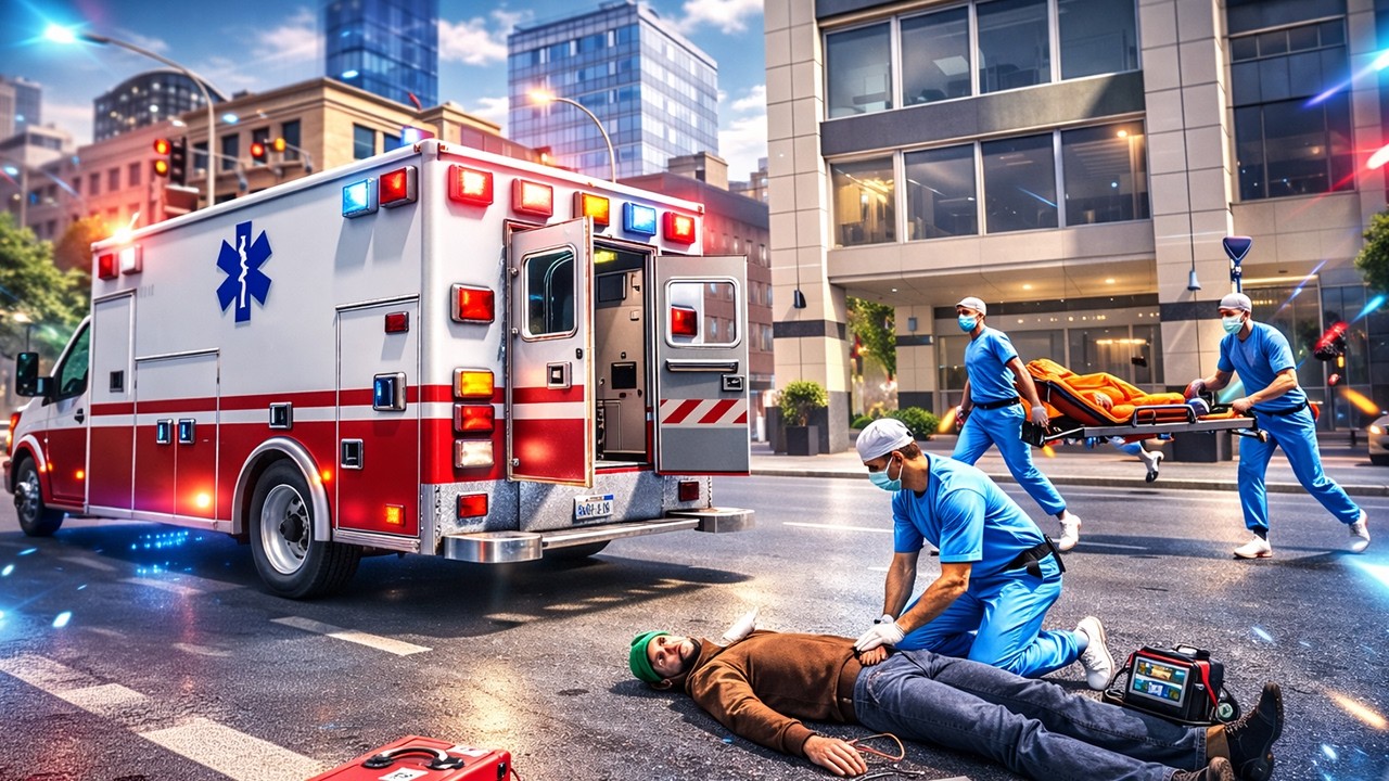 Children in Danger at Reservoir 🚨 Ambulance Simulation Gameplay