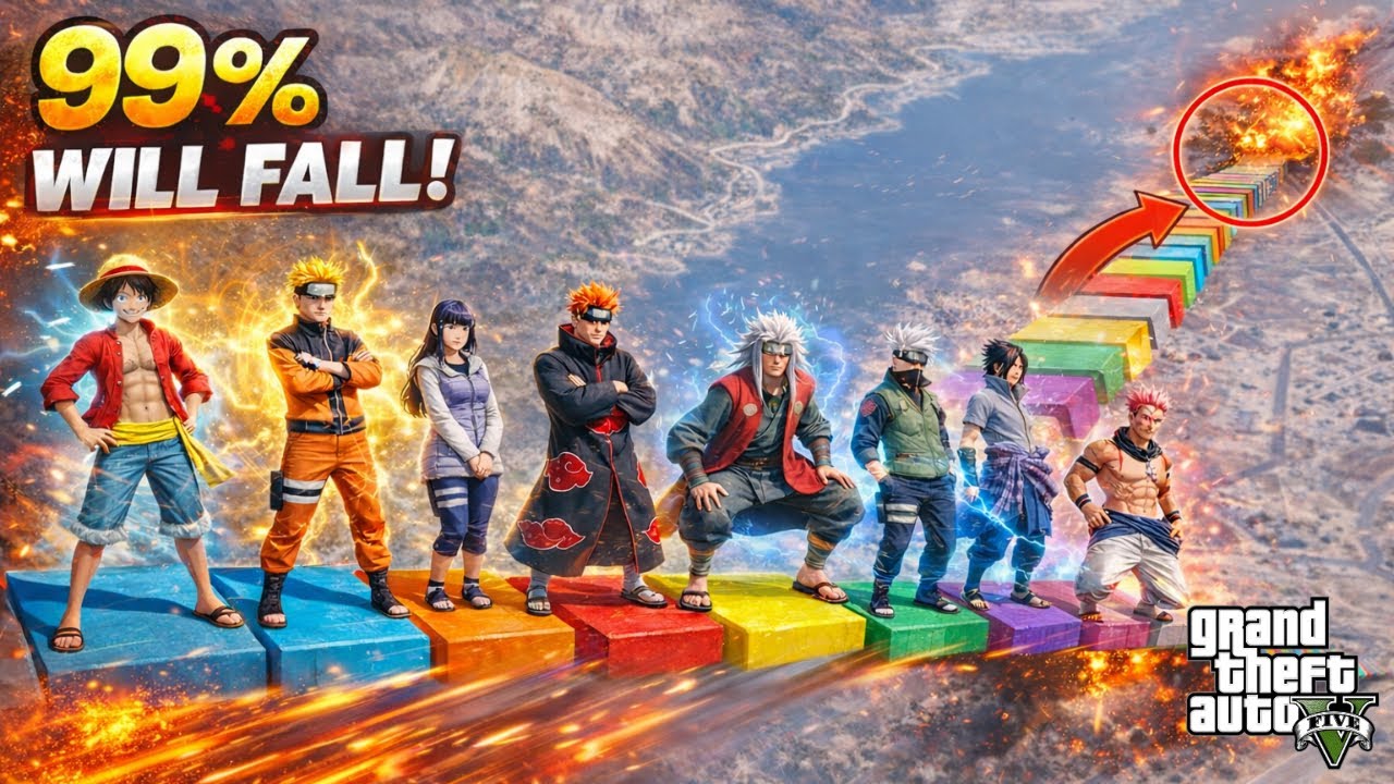 ANIME LEGENDS vs IMPOSSIBLE MEGA STAIRS! (99% FAIL 😱)