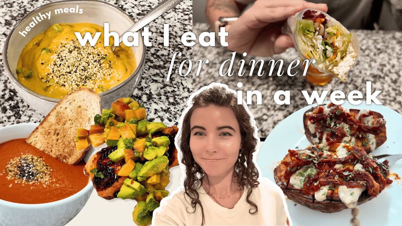 what I eat for dinner for one week 🥗 healthy meals that support my cycle