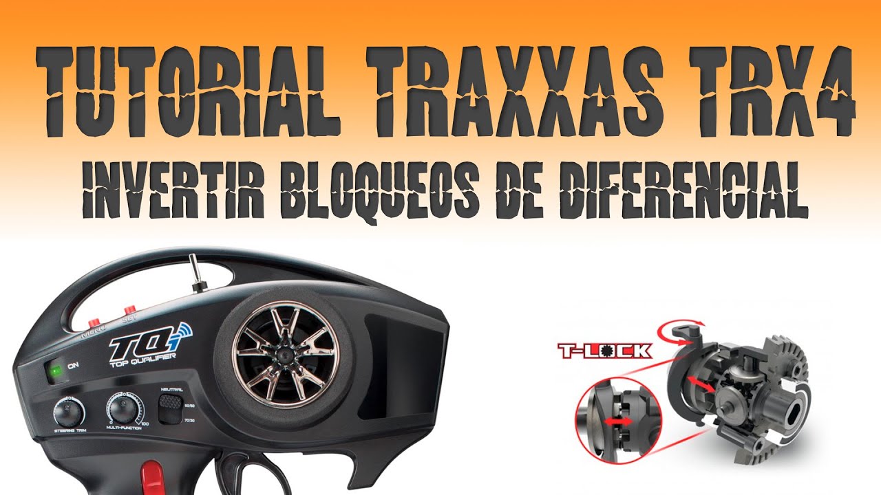 Invertir bloqueos de diferencial - Tutorial Traxxas TRX4 - Español