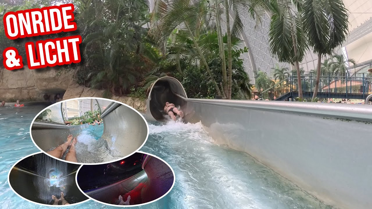 Tropical Islands - Tunnelrutsche / Dunkelrutsche (Bali Lagune) - Onride & Licht [4K POV | 60 fps]