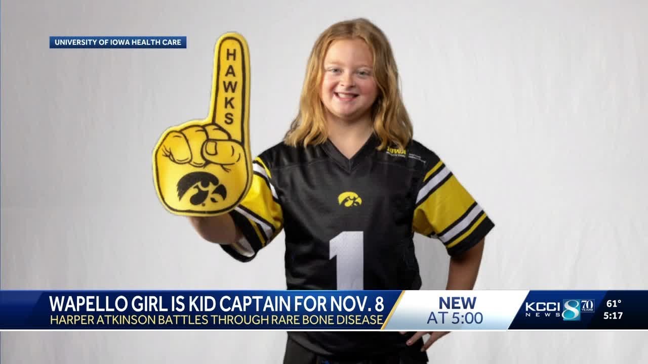 Iowa girl with rare bone condition honored as Kid Captain
