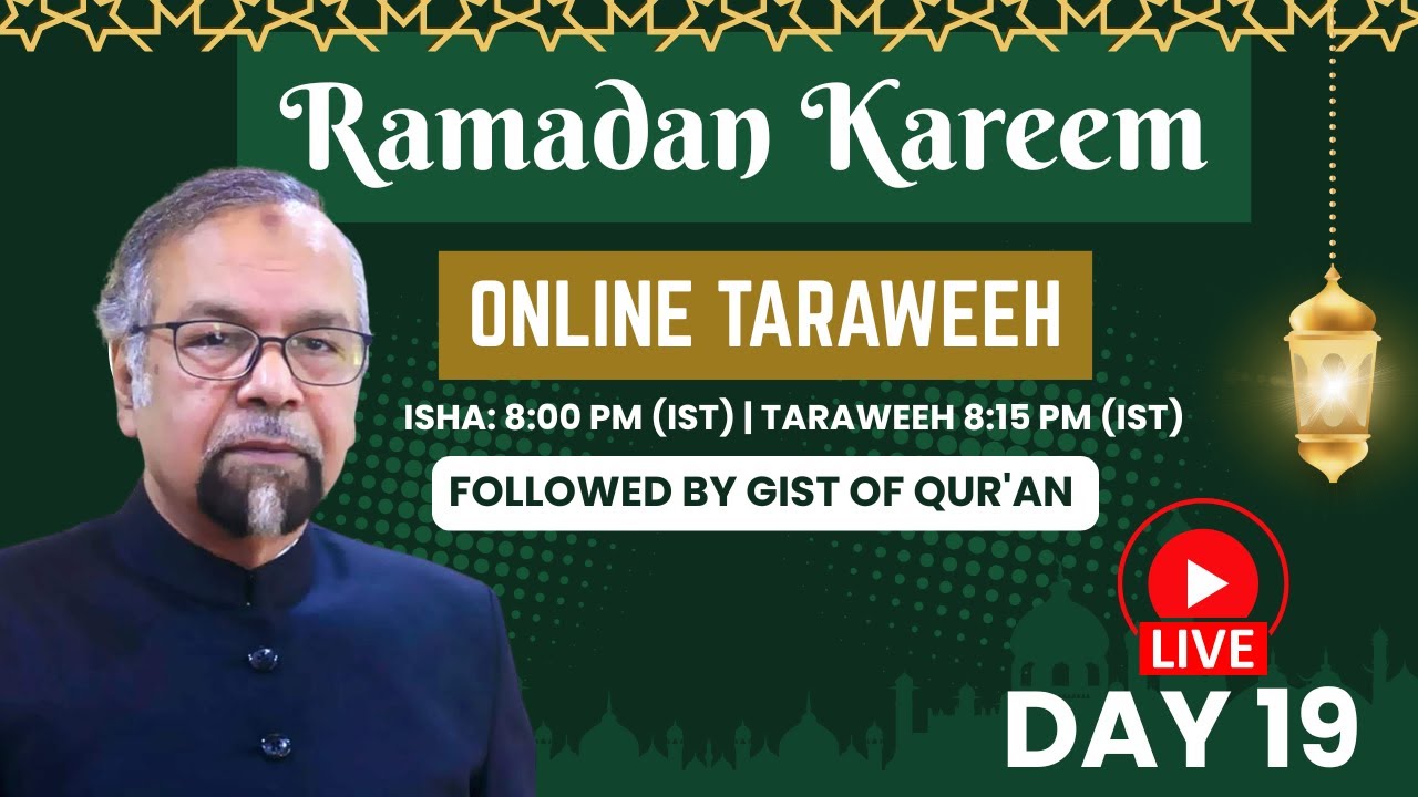 Live Taraweeh | Day 19 | Ramadan 2026 | Allama Syed Abdullah Tariq