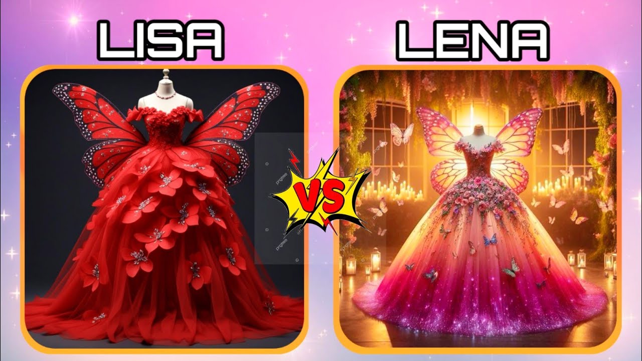 Lisa or Lena Red Vs Pink fairy Wings Dress #lisa #lisaorlena #lifestyle 