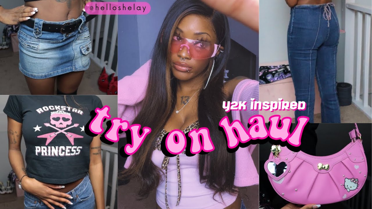 "Y2k inspired" Try On Haul 💖 | Depop, Hot Topic, Fashion Nova | Wardrobe Revamp Journey