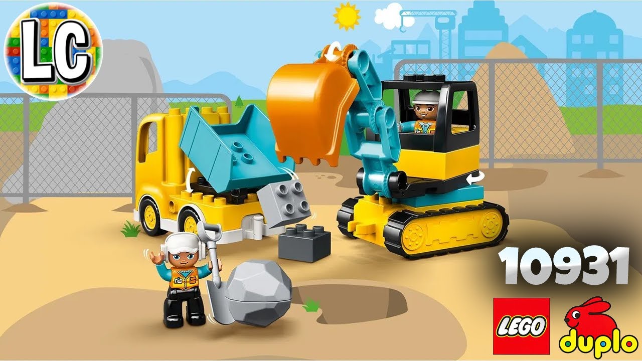 LEGO Duplo 10931 Truck & Tracked Excavator - 5 Year Old Kid Speed Building