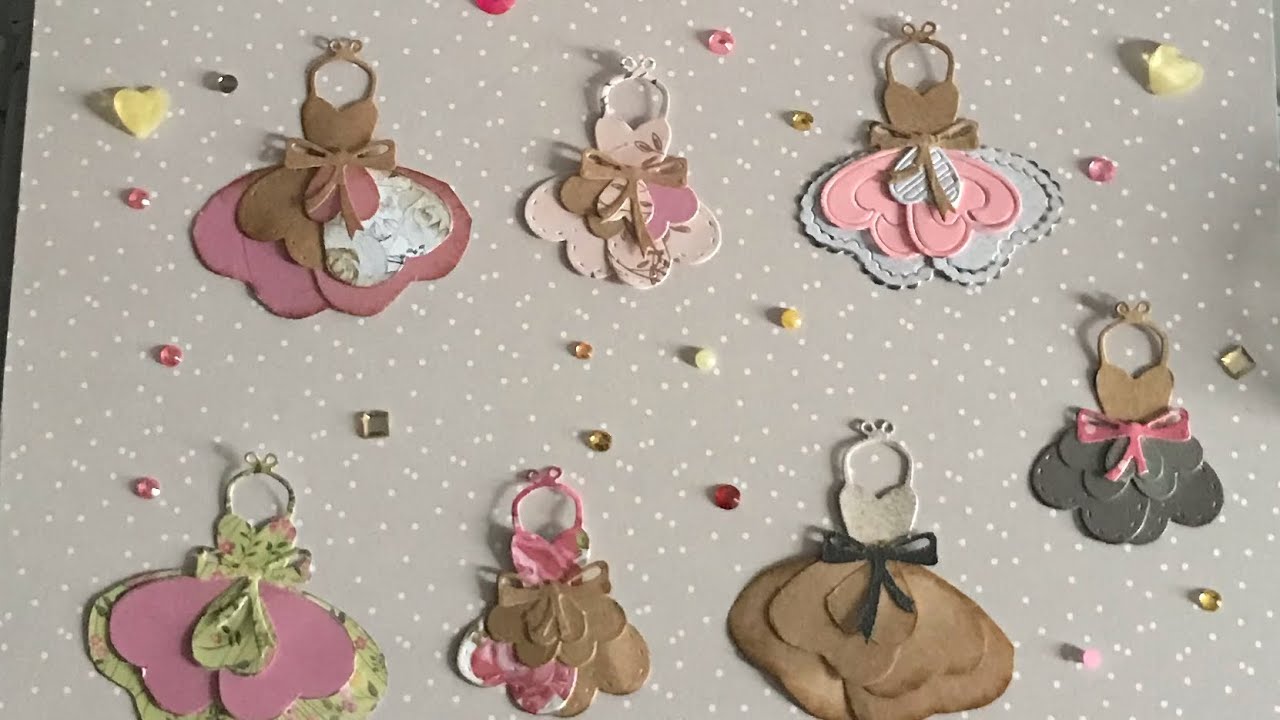 Scrapbooking embellissent (les jolies robes )avec les nouveaux dies action 🧡🧡🧡