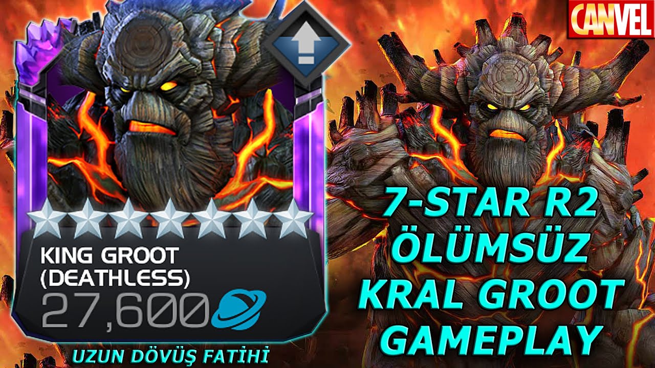 7-STAR R2 ÖLÜMSÜZ KRAL GROOT GAMEPLAY | UZUN DÖVÜŞ HEROSU, ASLINDAN FARKLI ÖZELLİKLERİ - MCOC