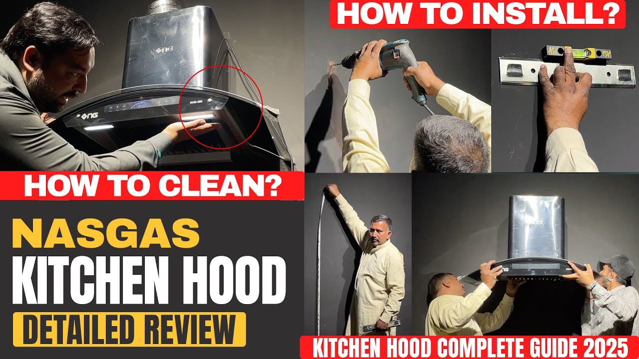 Nasgas Kitchen Hood Unboxing & Review 🔥 | Installation & Cleaning Guide | Best Kitchen Hood 2025