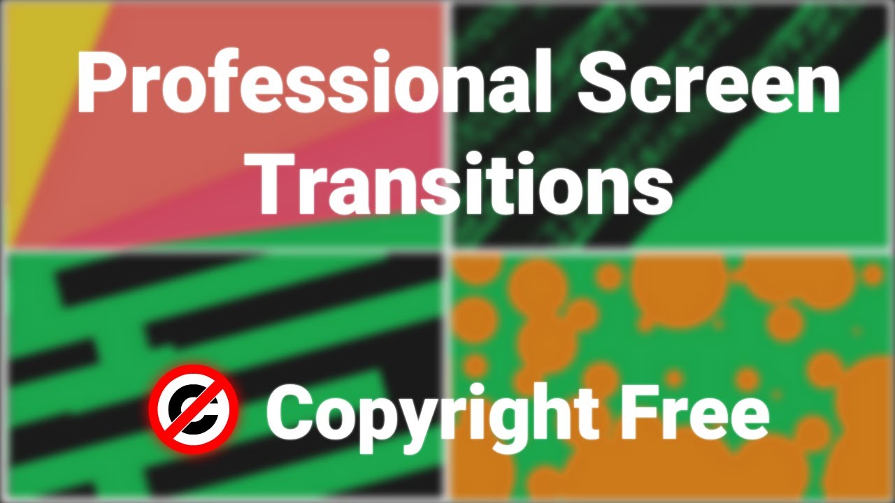 Professional Green Screen Transitions (4K) | No Copyright