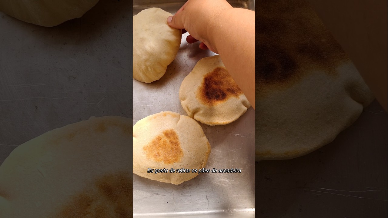 A melhor receita de p&atilde;o pita! #receitas #p&atilde;o