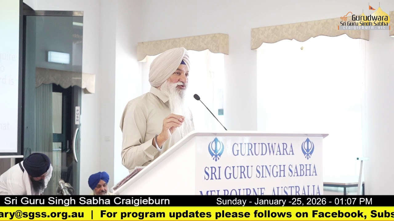 Live from Gurdwara Sri Guru Singh Sabha Craigieburn (Australia)