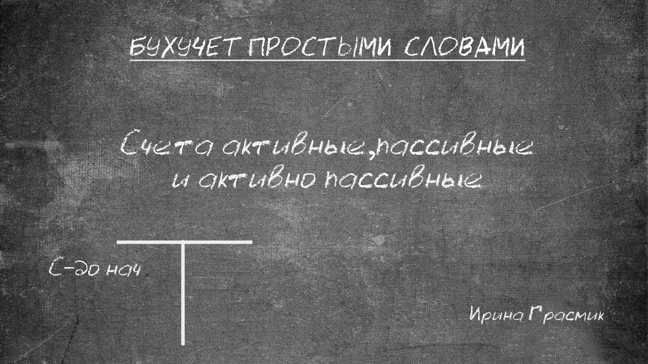 Счета активные,пассивные и активно пассивные