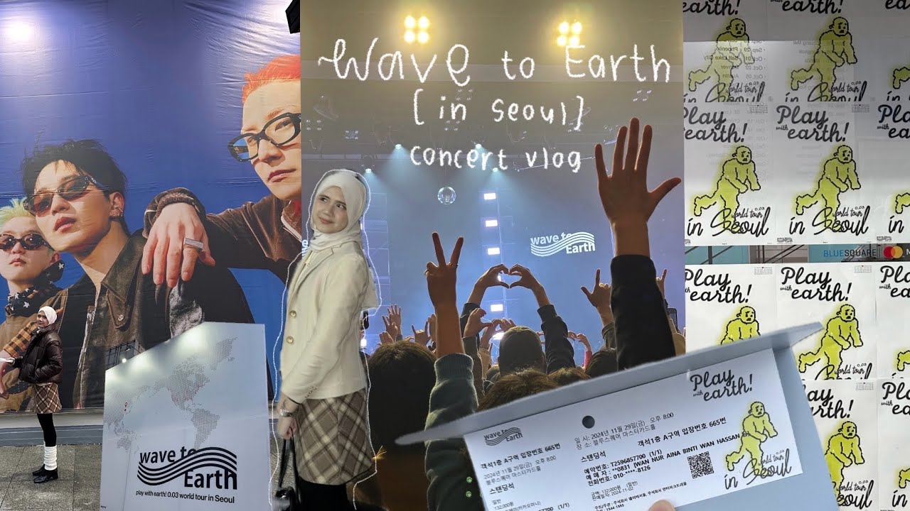 wave to earth concert in seoul༄⋆｡♡˚ | play with earth 0.03, merch haul, fancams