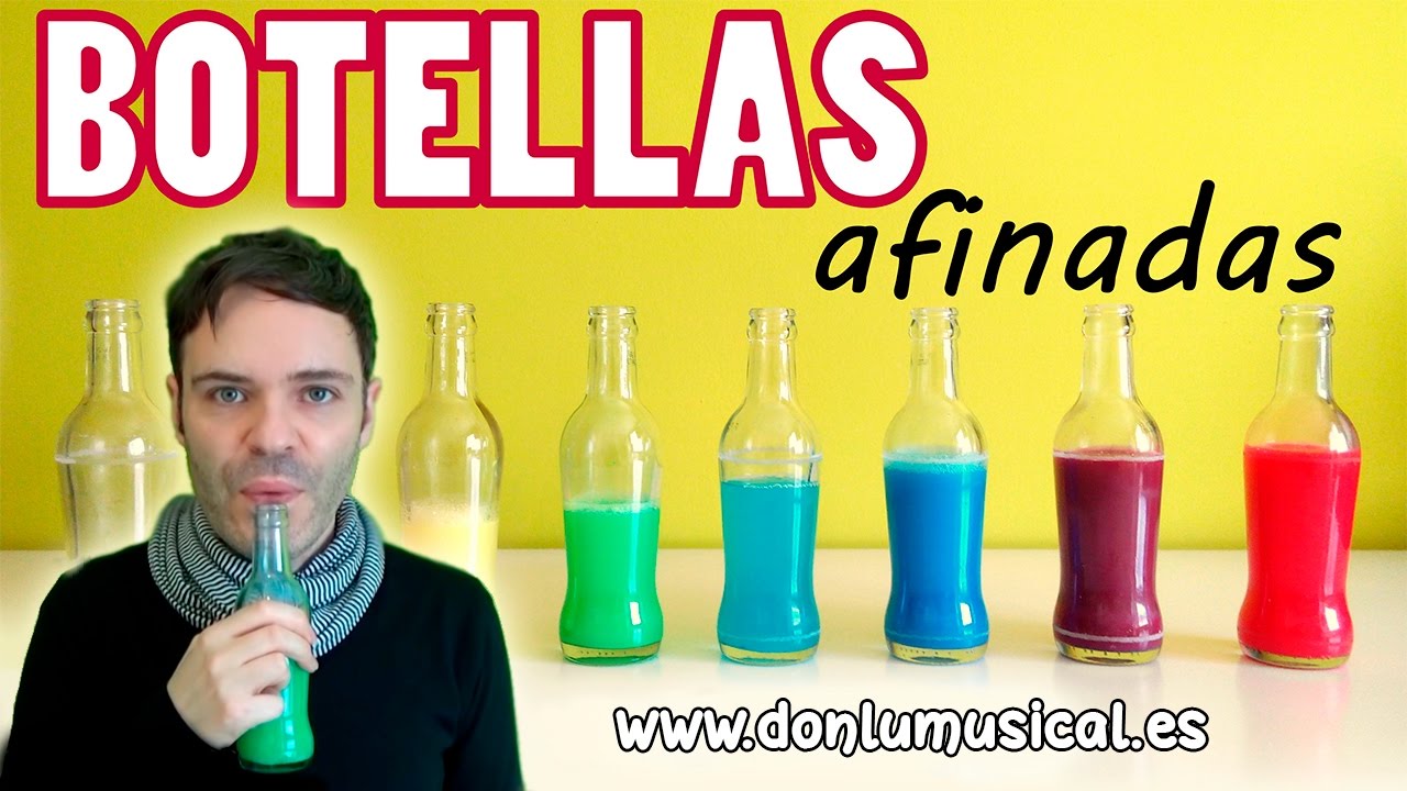 Instrumentos musicales. Escala de botellas afinadas DONLUMUSICAL