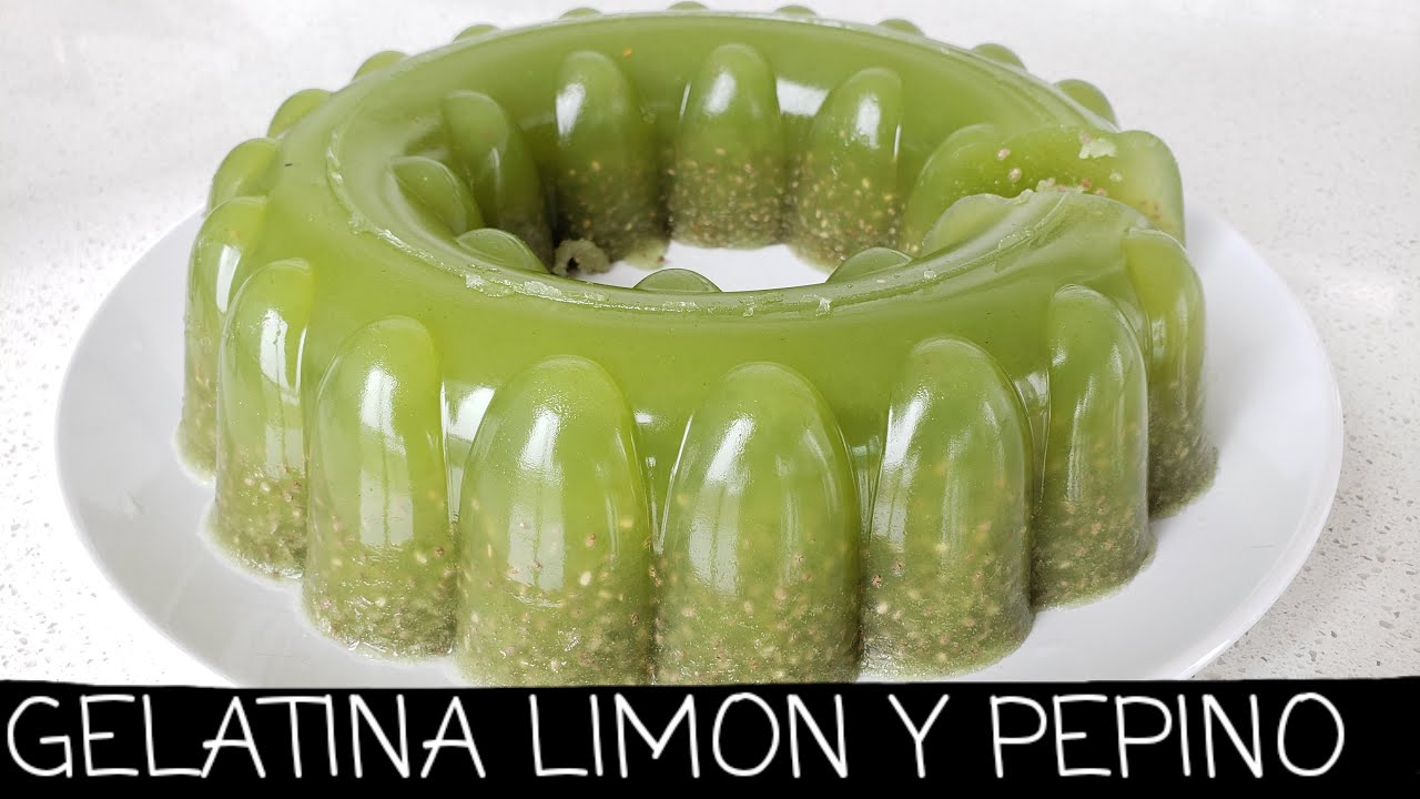 GELATINA DE PEPINO Y LIMON/3 INGREDIENTES
