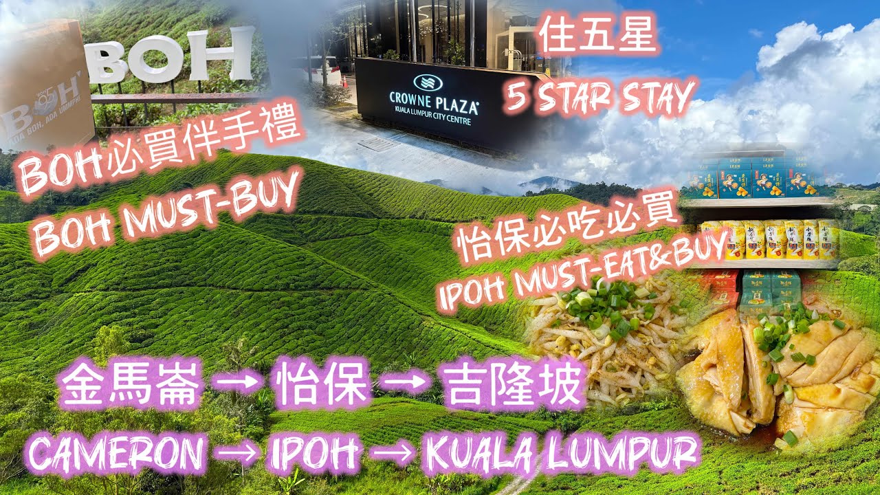 🇲🇾Cameron Highlands Tea Views, Ipoh Food Trip & Stay at Crowne Plaza KL 🌱BOH →Ipoh →KL Day 15