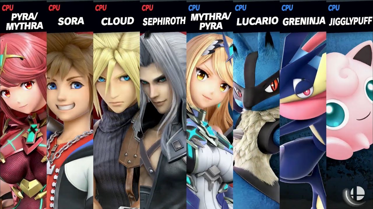Super Smash Bros. Ultimate - Pyra and Square Enix vs Mythra and Pokemon
