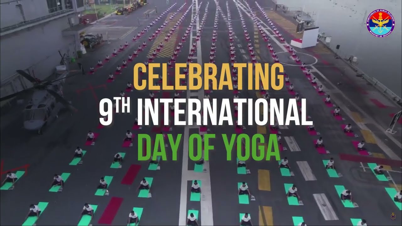 Defence Minister Shri Rajnath Singh celebrated International Day of Yoga 2023 onboard INS Vikrant