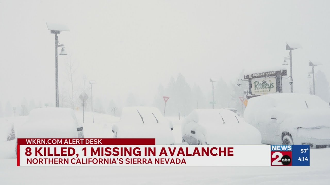 8 killed, 1 missing in Tahoe avalanche