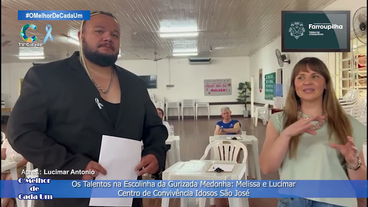 Os Talentos  Escolinha da Gurizada Medonha: Melissa e Lucimar Centro de Convivência Idosos São José