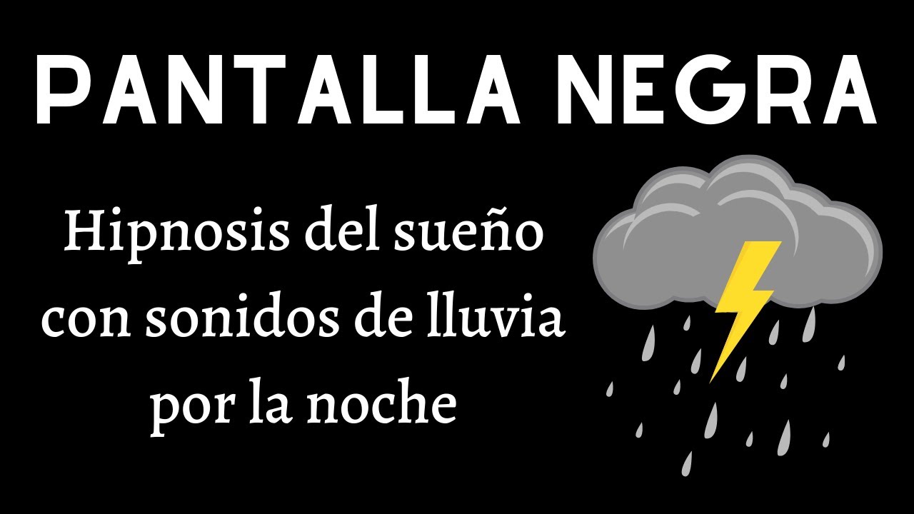 SONIDO DE LLUVIA RELAJANTE CON TRUENOS PARA DORMIR PANTALLA NEGRA ⛈️ 24 Horas DE LLUVIA