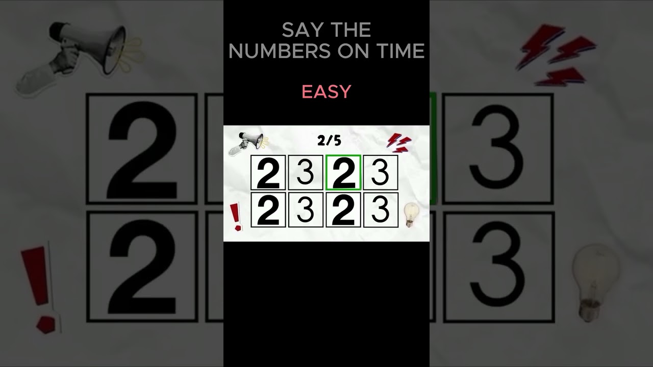 SAY THE NUMBERS ON TIME #shorts