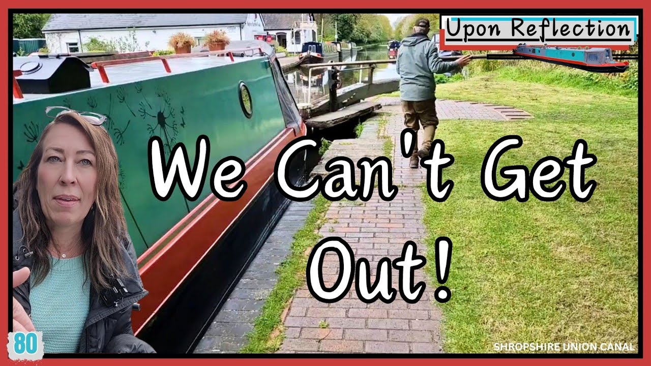 Narrowboat stuck in lock and unable to get onto the Shropshire Union Canal. Ep80